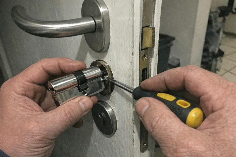Einbau eines neuen Hochsicherheitszylinders
